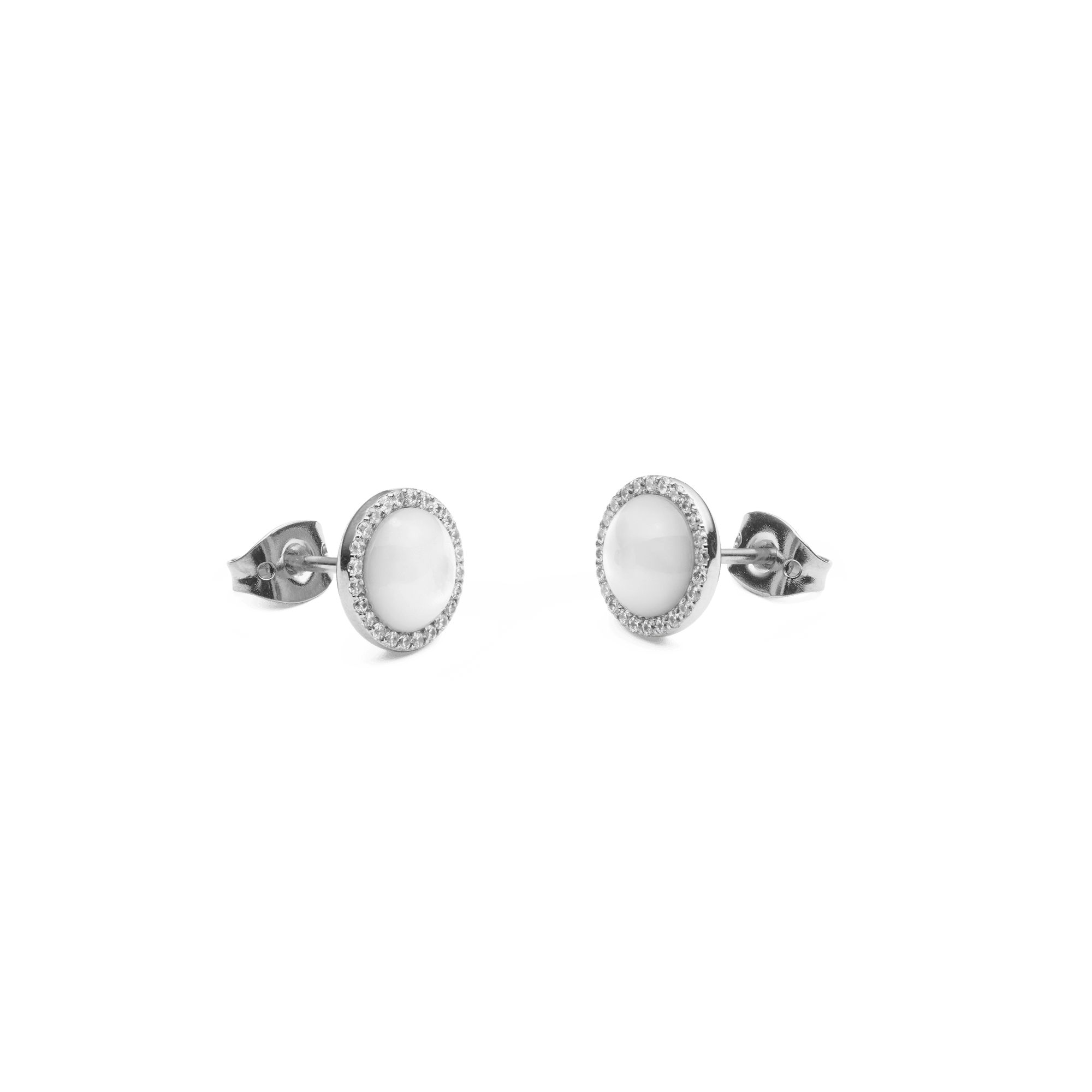 Audrey Earrings Mother of Pearl Silver
