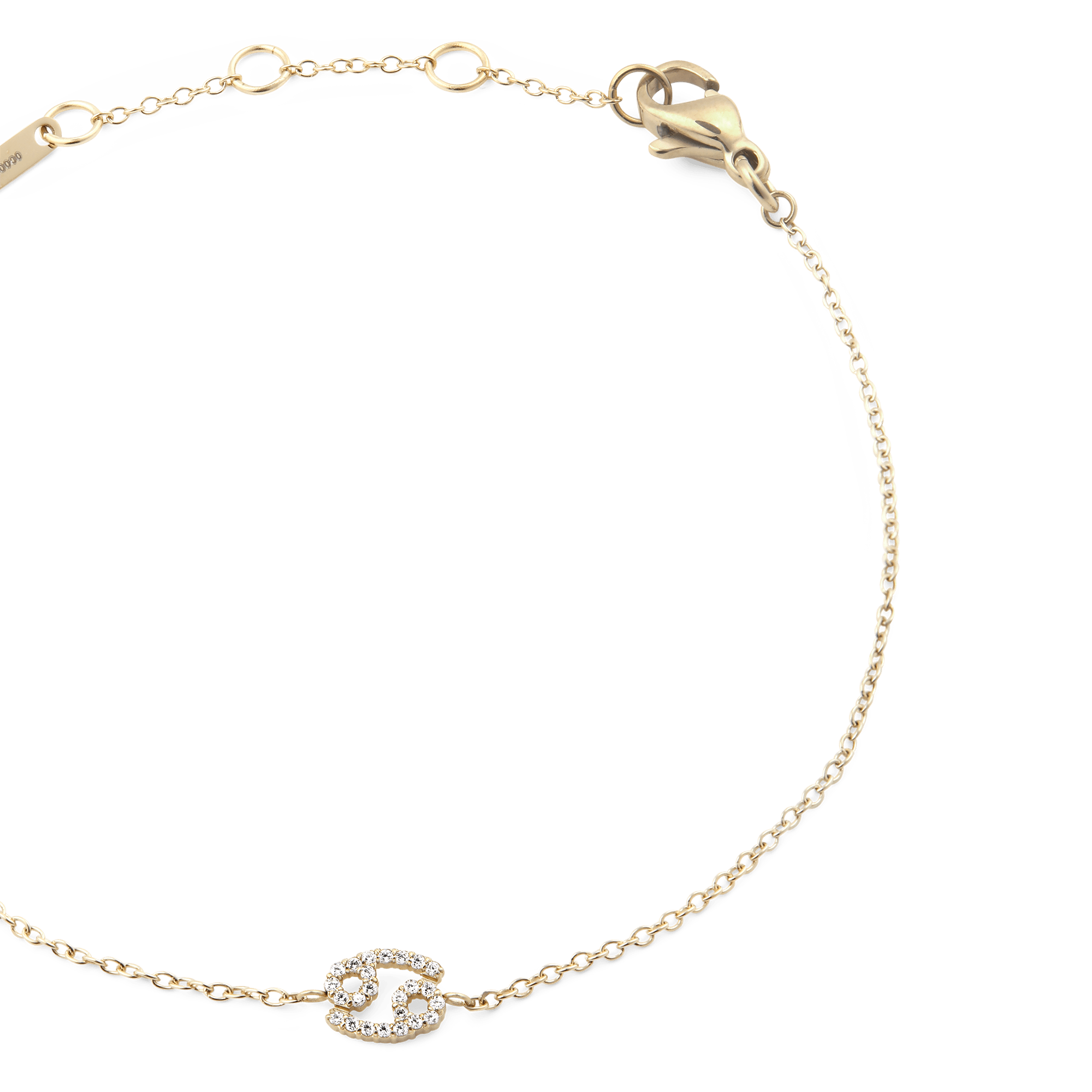 Crystal Zodiac Chain Bracelet Gold