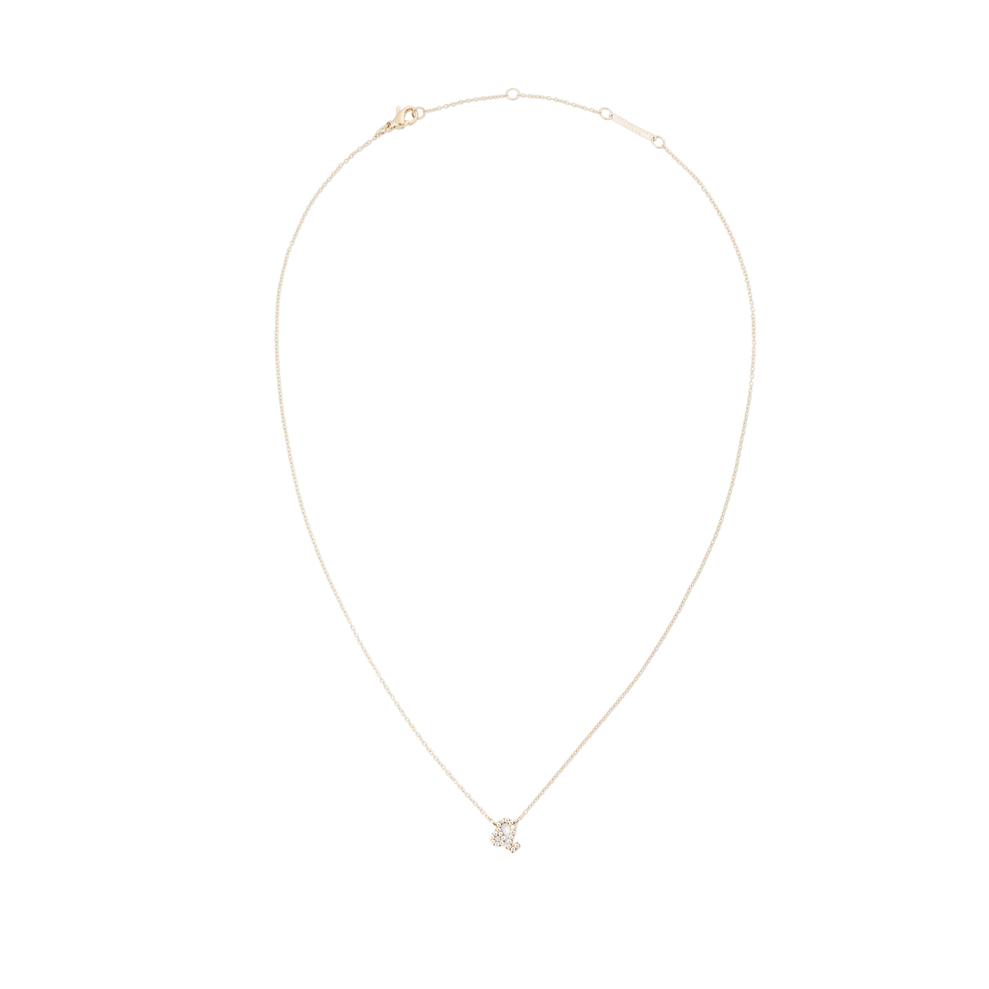Crystal Zodiac Chain Necklace Gold