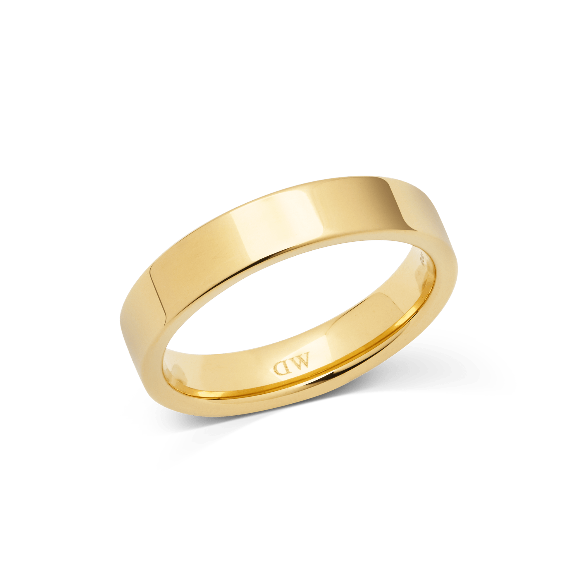 Line Ring Polished Gold 4.5mm