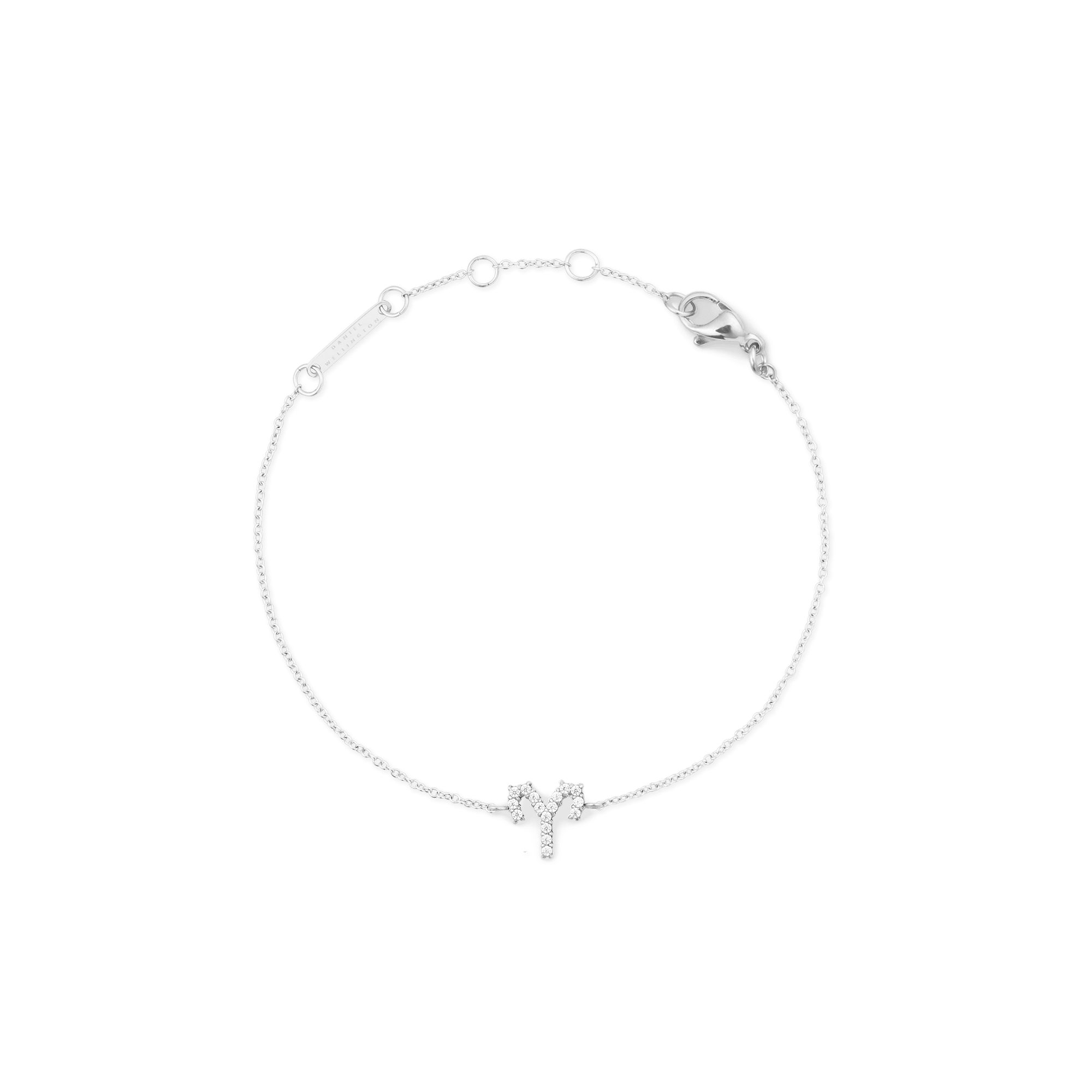 Crystal Zodiac Chain Bracelet Silver