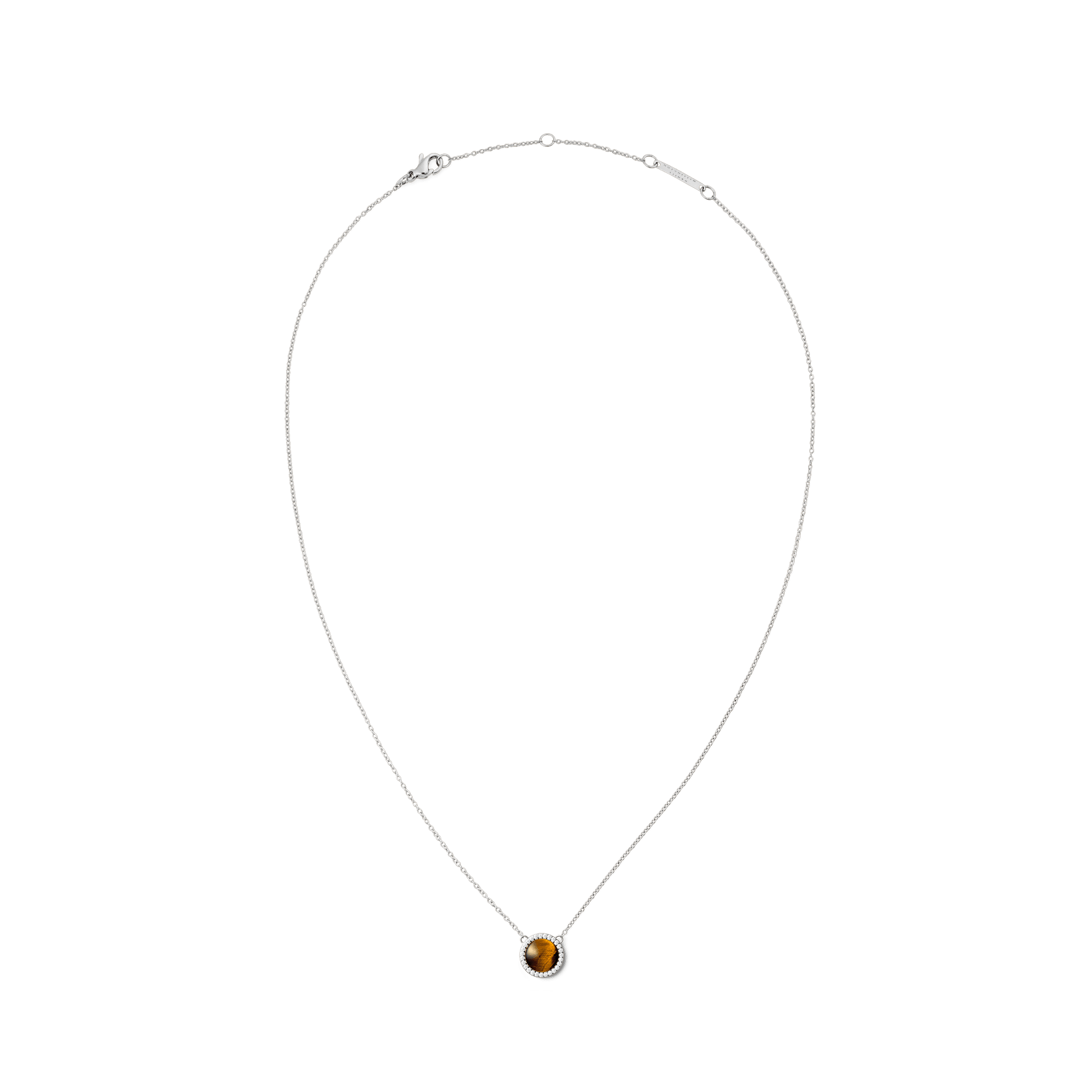 Audrey Necklace Tiger Eye Silver